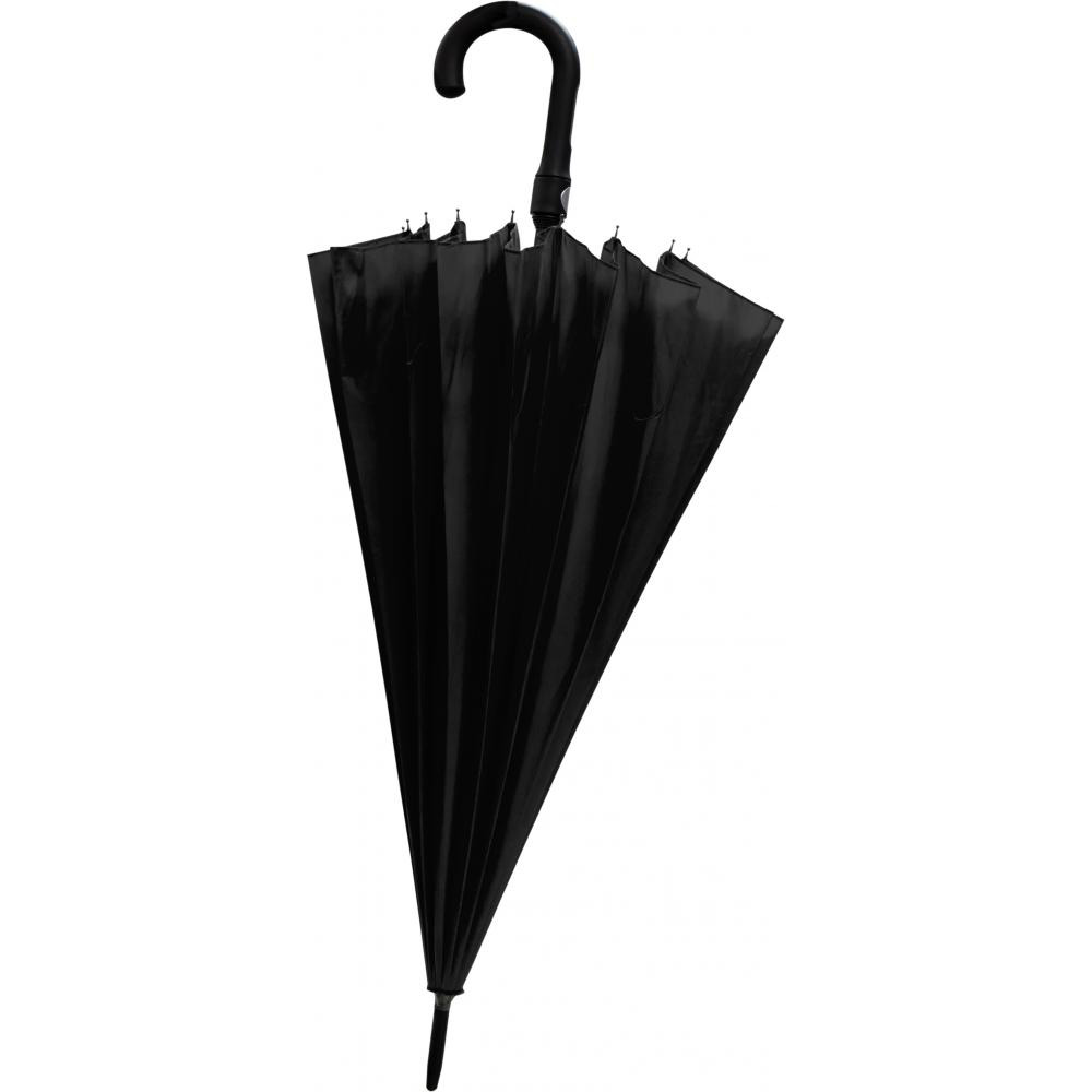 244850-EC Kišobran Astar Black 16-panelni  crni PVC  drška, aut. P12/48