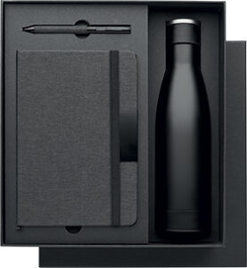 244967-EC Set uredski luksuzni Yokoso notes A5, ol. kem. i boca  500ml u poklon kutiji