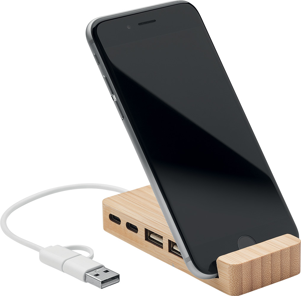 244973-EC Držač za mobitel Hubstand s 4 USB-C/A hub priključka, P100
