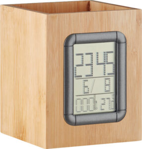 244974-EC Stalak za olovke Manila od bambusa sa digitalnim displayem, P24