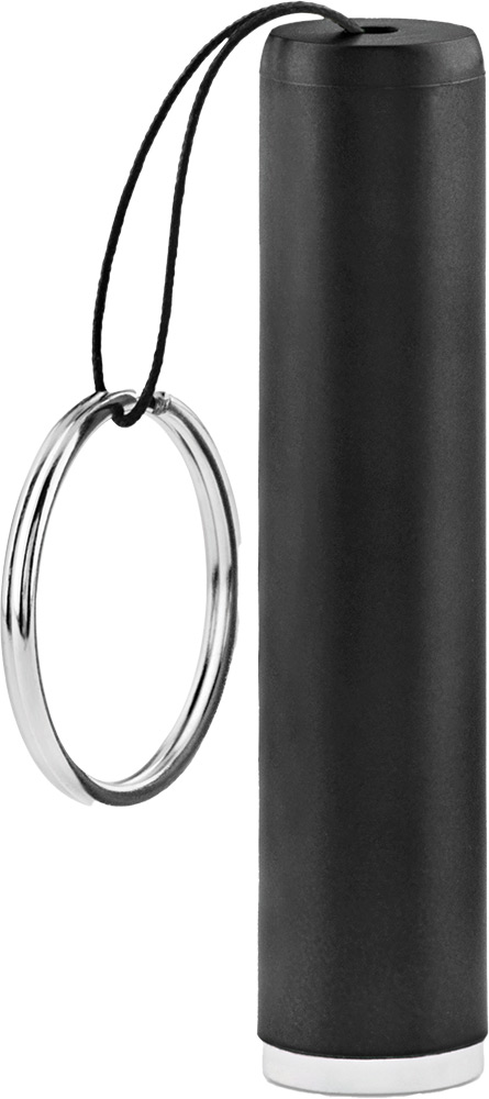 245005-EC Lampa baterijska s privjeskom, s led svjetlom za ugravirani logotip crna