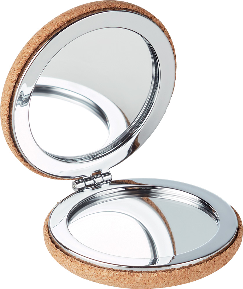 245010-EC Ogledalo sklopivo Guapa s poklopcem od pluta fi6x1,6 cm