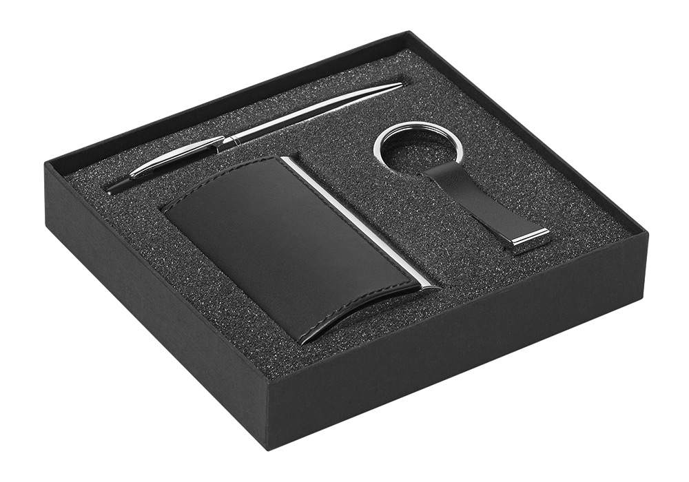 245059-EC Set darovni Kadeau kem.ol., PU privjesak i etui za kartice u poklon kutiji