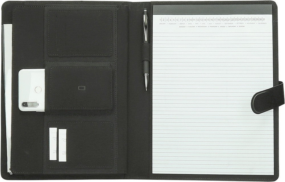 245198-EC Mapa poslovna A4 TOKIO RPET antracit sivo crna P20