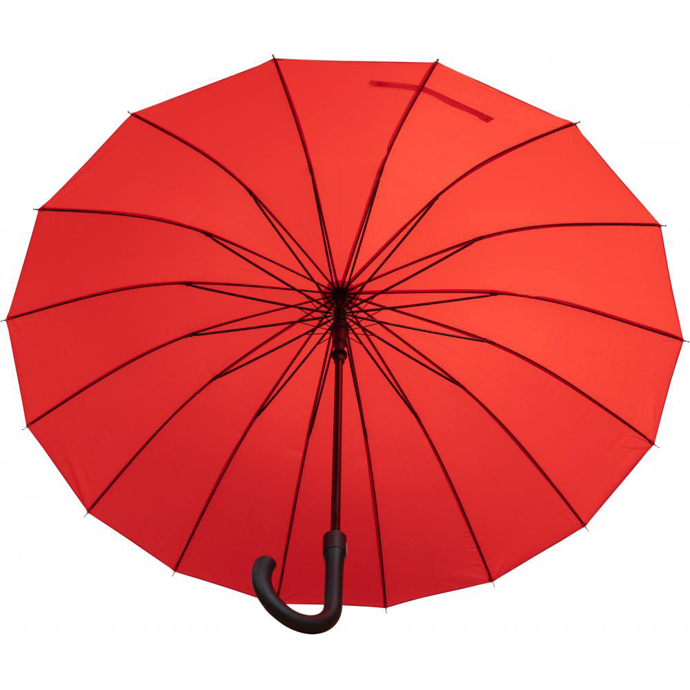 245202-EC Kišobran Astar Black 16-panelni  crveni  PVC drška, aut. P12/48