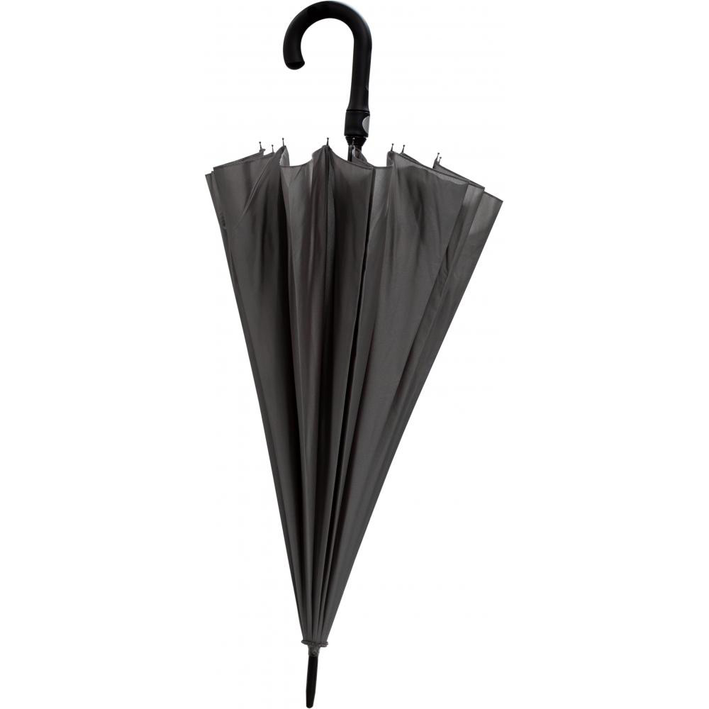 245203-EC Kišobran Astar Black 16-panelni  sivi PVC drška, aut. P12/48