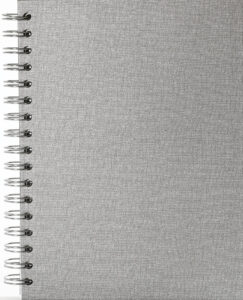 245336-EC Poslovnik SPIRALNI B5 2026 srebrni 16,5x23,5 P25