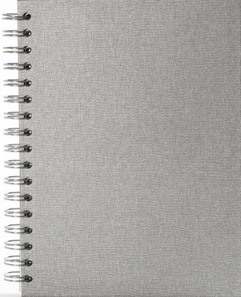 245336-EC Poslovnik SPIRALNI B5 2026 srebrni 16,5x23,5 P25