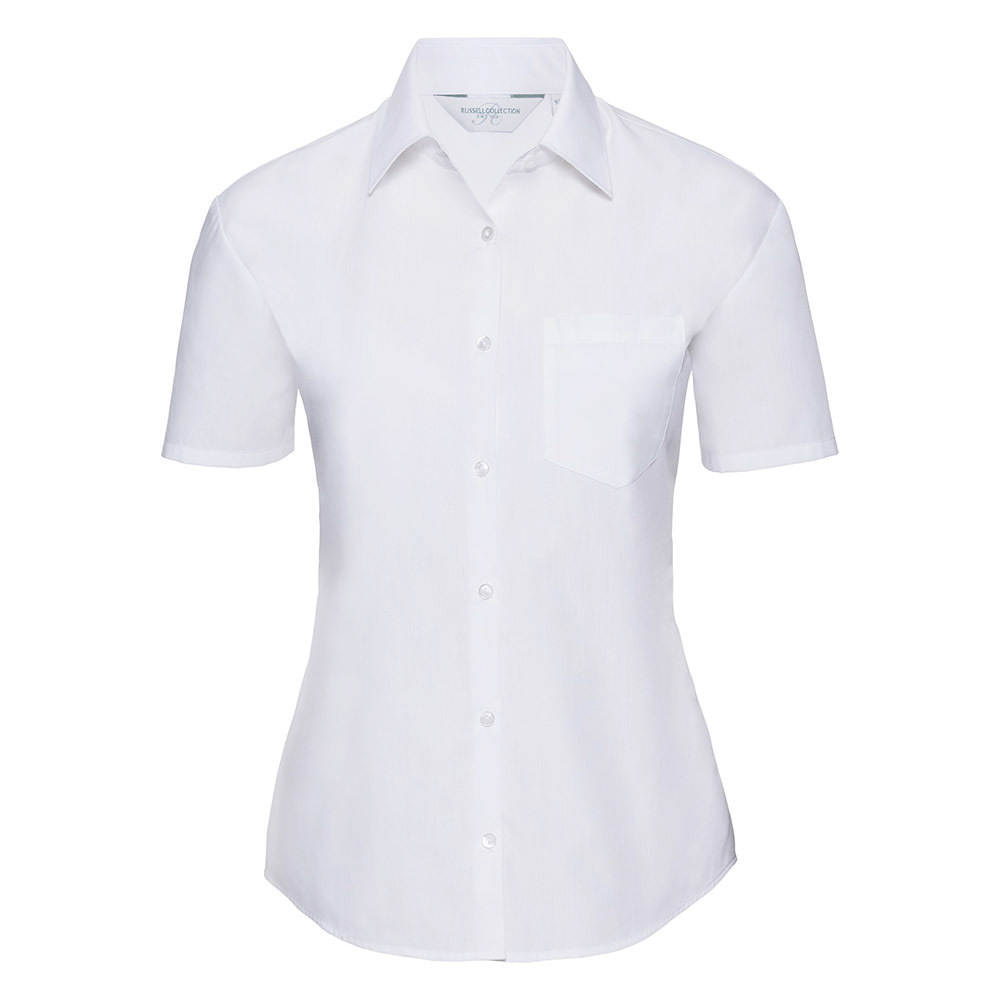 245414-EC Košulja Russel 935F Poplin ženska KR bijela XL