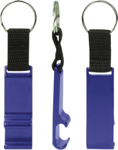 245582-EC Otvarač za boce Tom , držač za mobitel na privjesku plavi