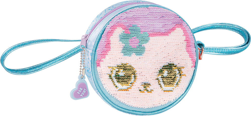 245720-EC Torbica na rame okrugla TIGER FAMILY Fun Time Snow Kitten P24