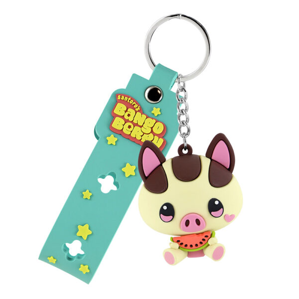 Privjesak Bangoberry Piggy Pig s trakom, 3D silikonski P6 NETTO