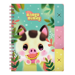 Notes spiralni s razdjelnicima Bangoberry Piggy Pig 200 str. 25x20,5 P3 NETTO