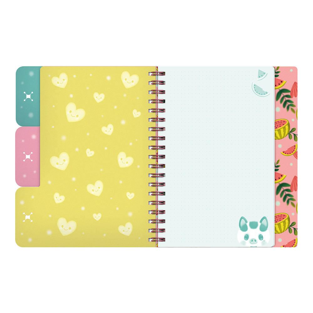 245778-EC Notes spiralni s razdjelnicima Bangoberry Piggy Pig 200 str. 25x20,5 P3