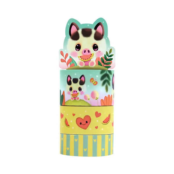 245799-EC Selotejp višebojni 3/1 Bangoberry Pally Panda & Piggy Pig sort P12