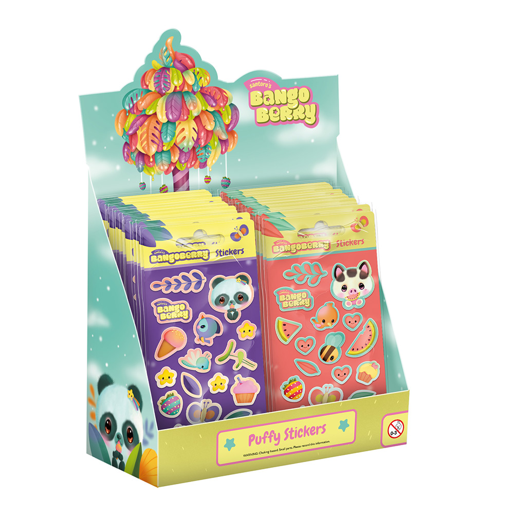245800-EC Naljepnice dječje Bangoberry Pally Panda & Piggy Pig 18/1 sort P28