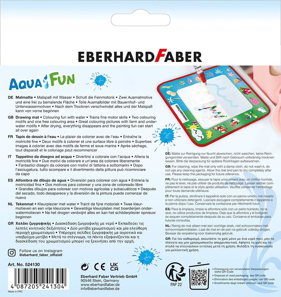 246303-EC Bojanka za bojenje vodom + aqua olovka EBERHARD FABER s motivima P3/24