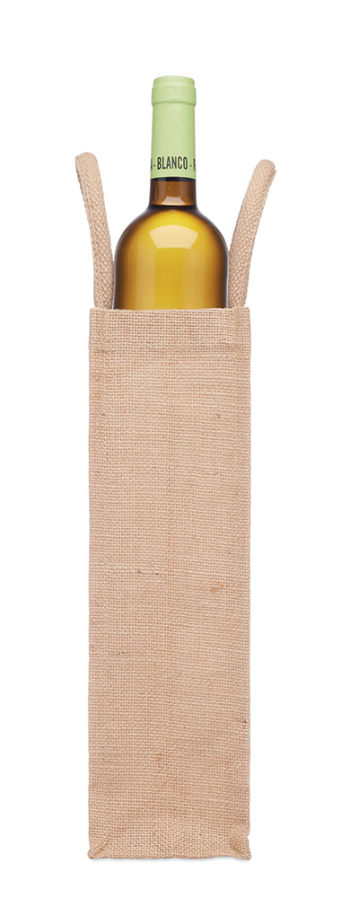 246662-EC Vrećica od jute Campo za vino 11x10x35cm