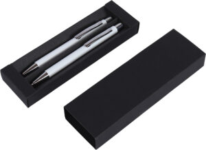 Set pisaći Oslo bijeli kemijska i tehnička olovka u etuiju