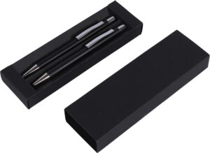 Set pisaći Oslo crni kemijska i tehnička olovka u etuiju