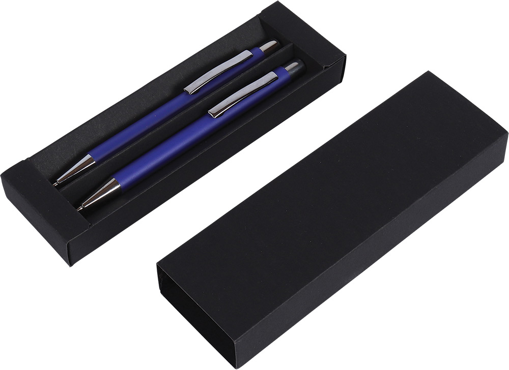 246707-EC Set pisaći Oslo plavi kemijska i tehnička olovka u etuiju