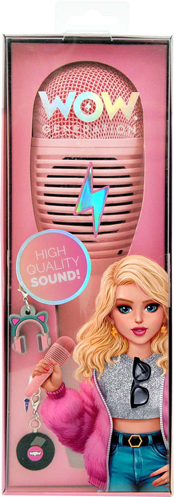 246953-EC Mikrofon karaoke WOW Generation bežični sa snimačem zvuka P24
