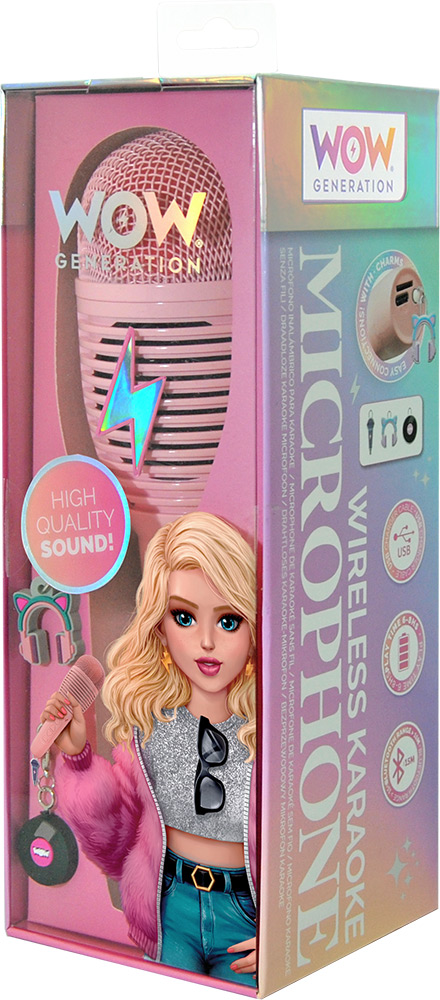 246953-EC Mikrofon karaoke WOW Generation bežični sa snimačem zvuka P24