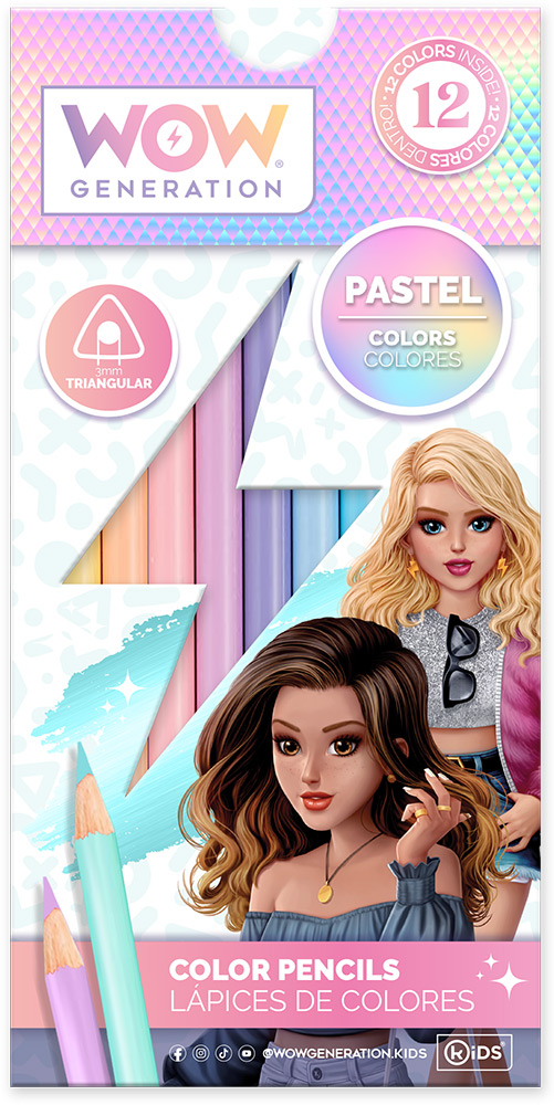 246955-EC Set boje drvene 48kom s bilježnicom WOW Generation P4