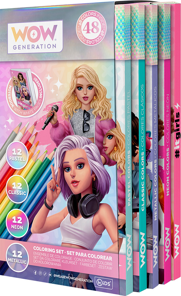 246955-EC Set boje drvene 48kom s bilježnicom WOW Generation P4
