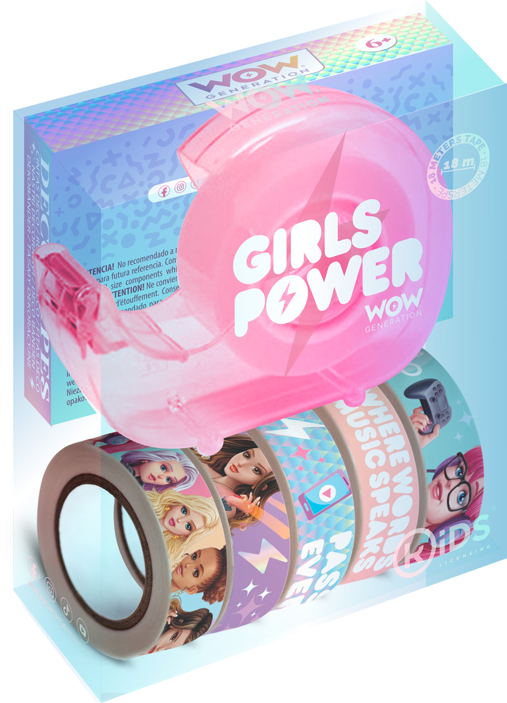 246957-EC Selotejp ukrasni washi WOW Generation sa stalkom, sort P24/48