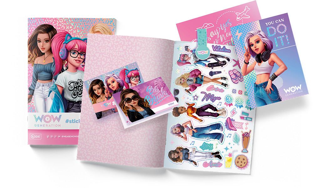 246964-EC Set razglednica WOW Generation s holografskim naljepnicama, P12/72