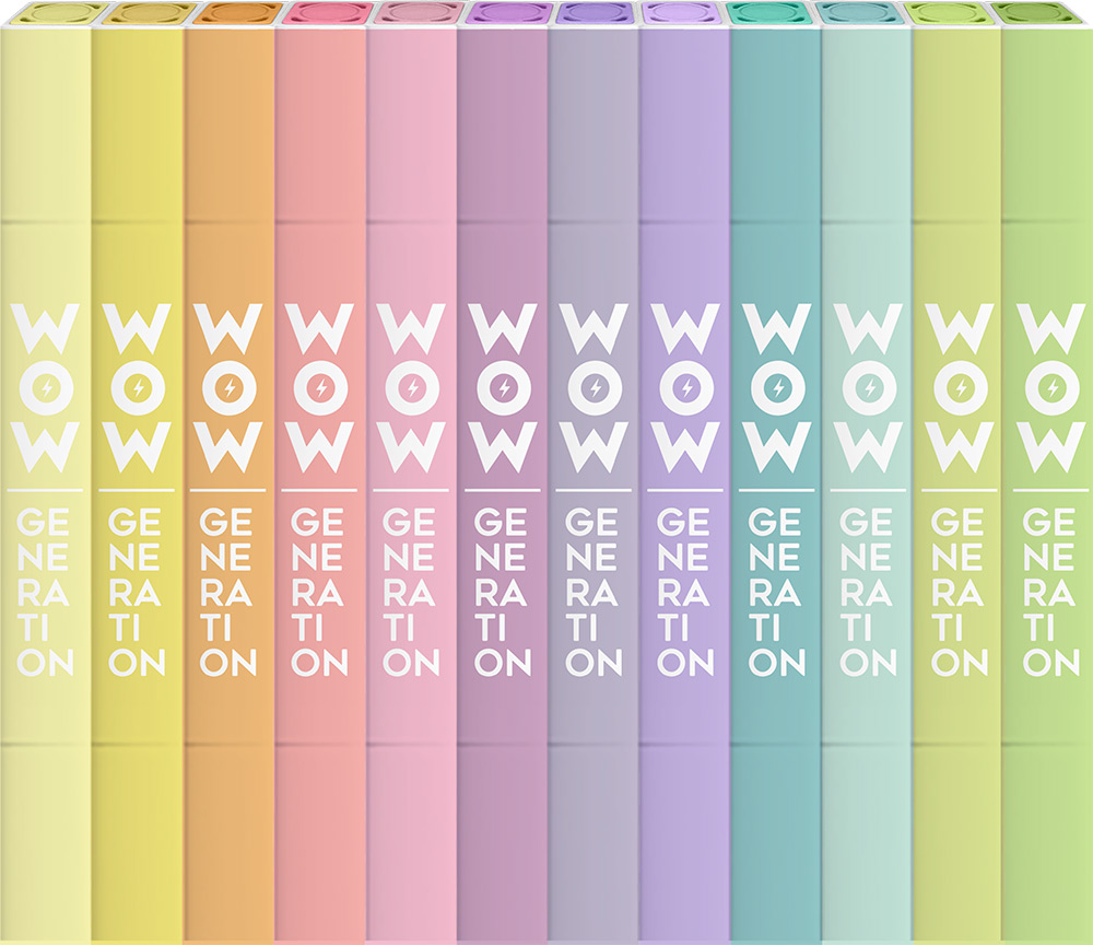 246965-EC Flomasteri 12/1 WOW Generation dvostrani u kutiji P6/12