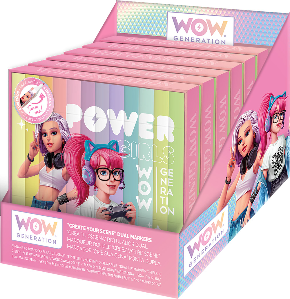 246965-EC Flomasteri 12/1 WOW Generation dvostrani u kutiji P6/12