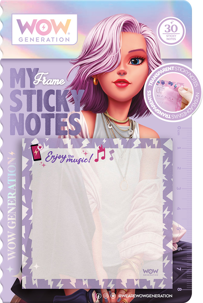 246974-EC Blok samoljepljivi WOW Generation prozirni, sort P48