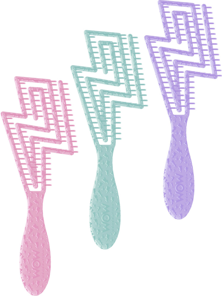 246987-EC Četka za kosu ergonomska WOW Generation oblik munje, sort P12/24