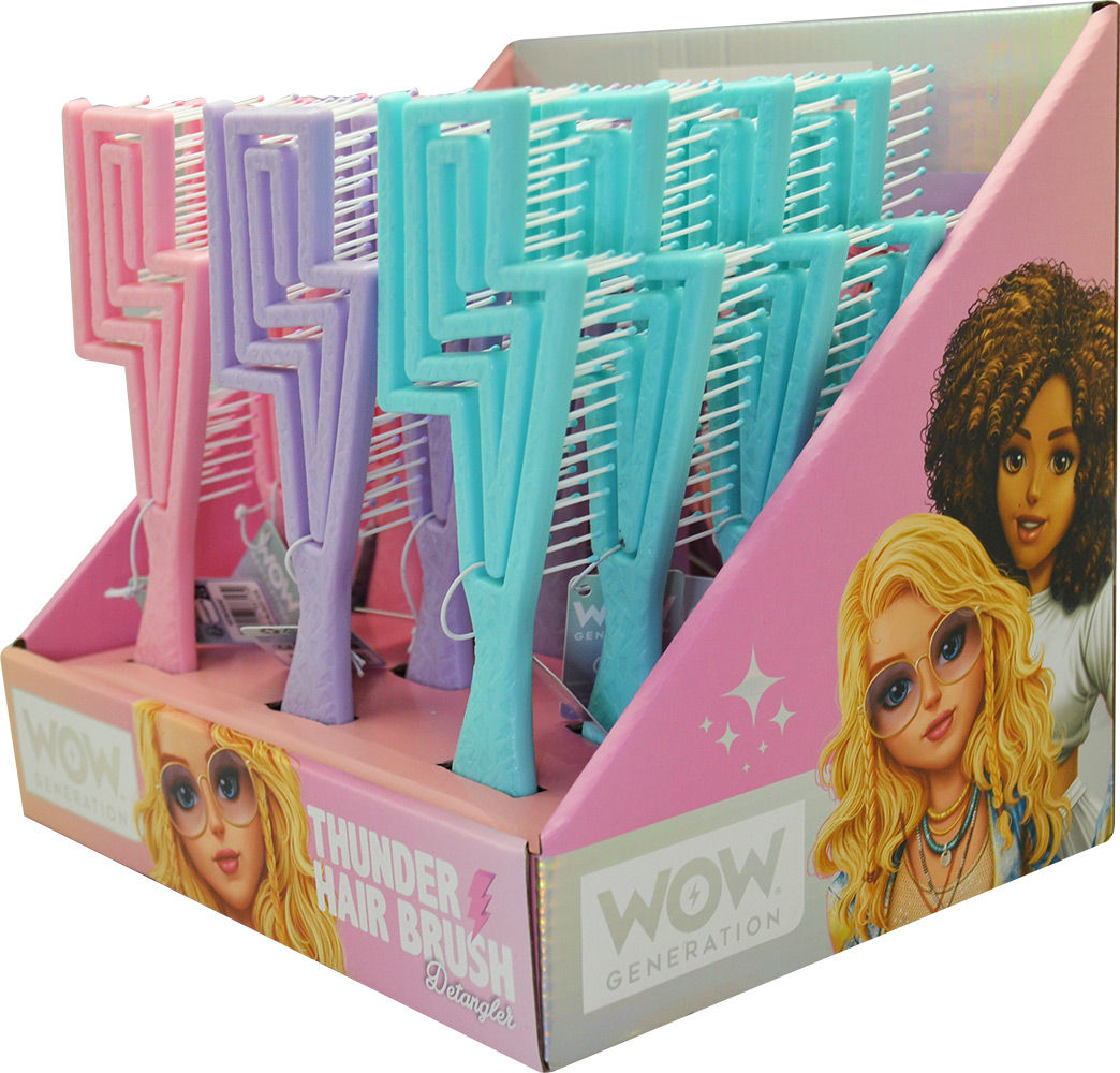 246987-EC Četka za kosu ergonomska WOW Generation oblik munje, sort P12/24