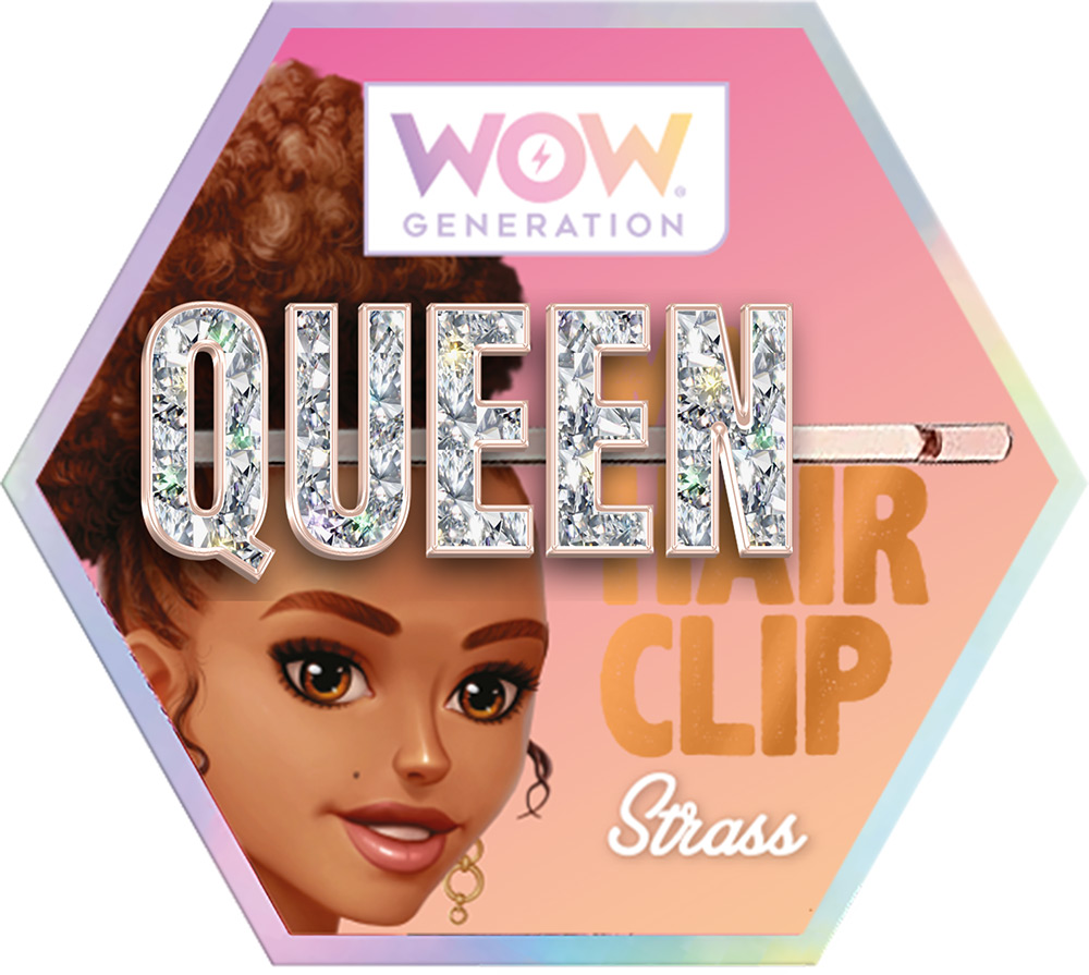 246993-EC Ukosnica za kosu WOW Generation Glam Hair s porukom, sort P12/72