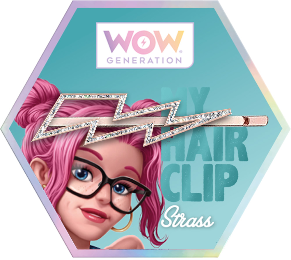 246993-EC Ukosnica za kosu WOW Generation Glam Hair s porukom, sort P12/72