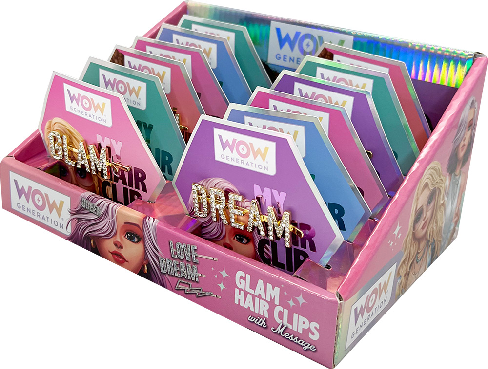 246993-EC Ukosnica za kosu WOW Generation Glam Hair s porukom, sort P12/72