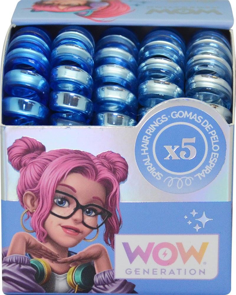 246996-EC Gumice za kosu spiralne WOW Generation set 5kom, sort P12/72