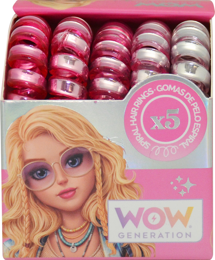 246996-EC Gumice za kosu spiralne WOW Generation set 5kom, sort P12/72