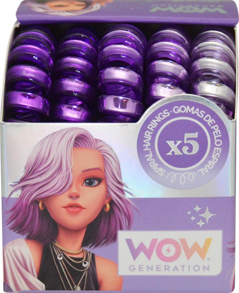 246996-EC Gumice za kosu spiralne WOW Generation set 5kom, sort P12/72