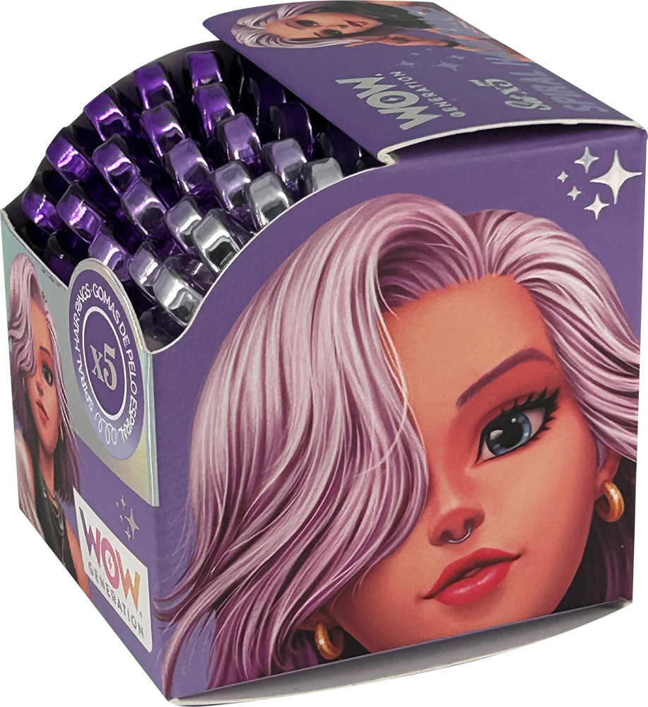 246996-EC Gumice za kosu spiralne WOW Generation set 5kom, sort P12/72