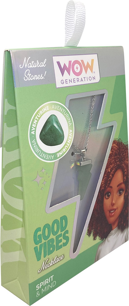 246998-EC Ogrlica s privjeskom od dragog kamena WOW Generation Good Vibes, sort P6/36