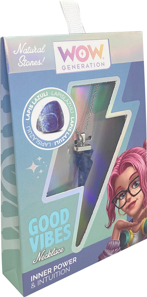 246998-EC Ogrlica s privjeskom od dragog kamena WOW Generation Good Vibes, sort P6/36