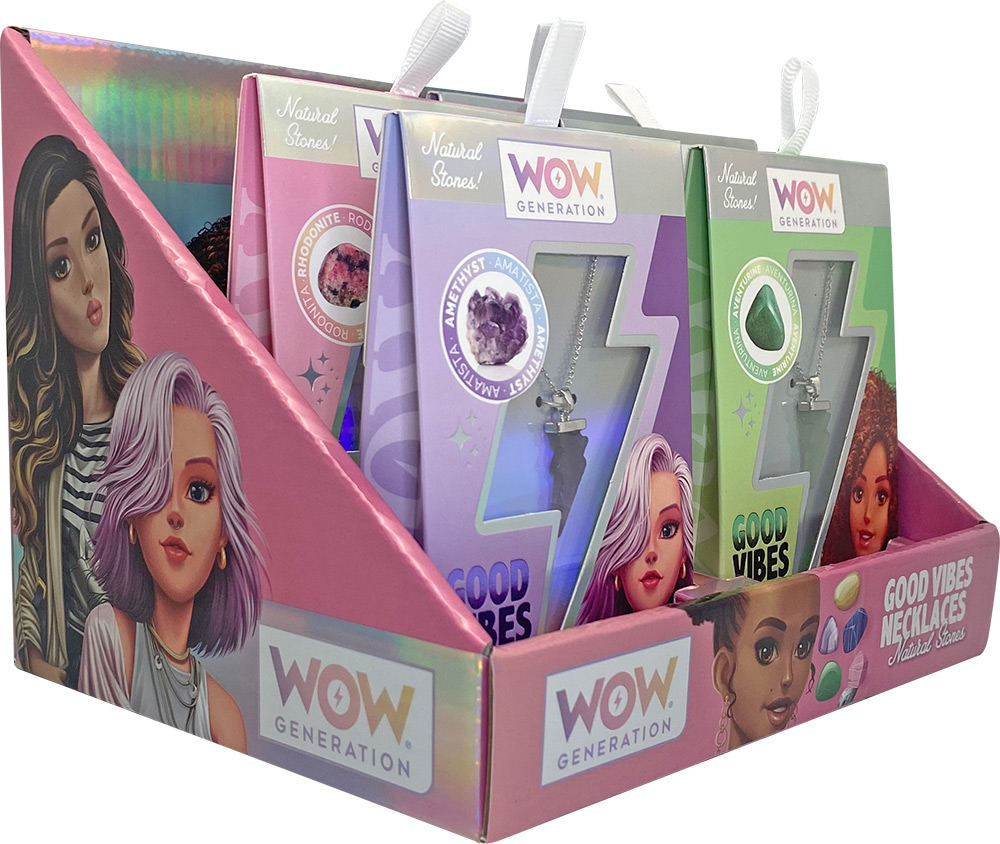 246998-EC Ogrlica s privjeskom od dragog kamena WOW Generation Good Vibes, sort P6/36