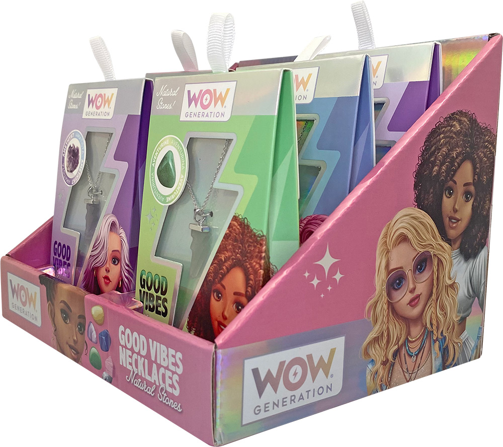 246998-EC Ogrlica s privjeskom od dragog kamena WOW Generation Good Vibes, sort P6/36