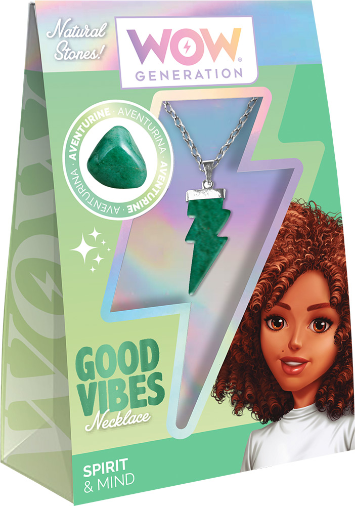 246998-EC Ogrlica s privjeskom od dragog kamena WOW Generation Good Vibes, sort P6/36