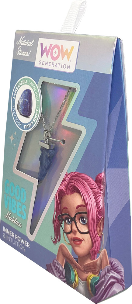 246998-EC Ogrlica s privjeskom od dragog kamena WOW Generation Good Vibes, sort P6/36