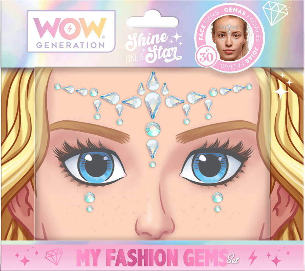 247001-EC Cirkoni za oči i lice WOW Generation samoljepljivi, sort P24/48